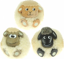 5043P-SH:  Sheep Pom Pom Magnets (Pack Size 36) Price Breaks Available